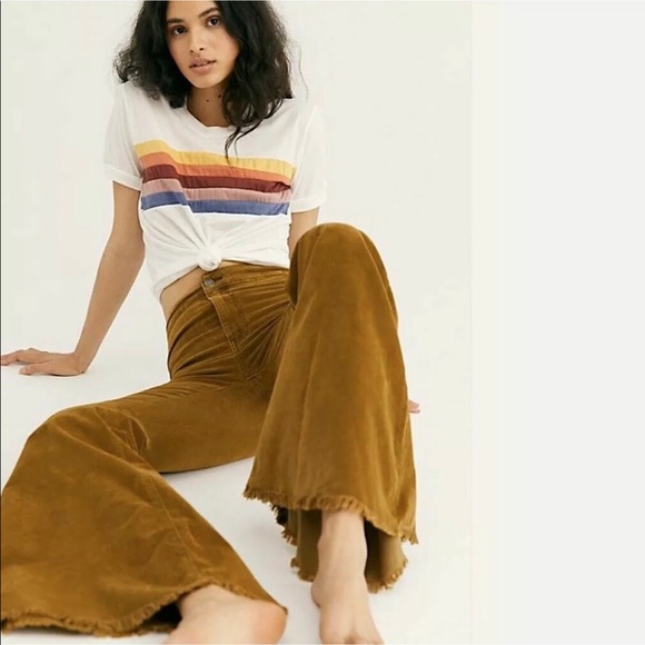 Free People Pants - Free People Just Float Corduroy Flare